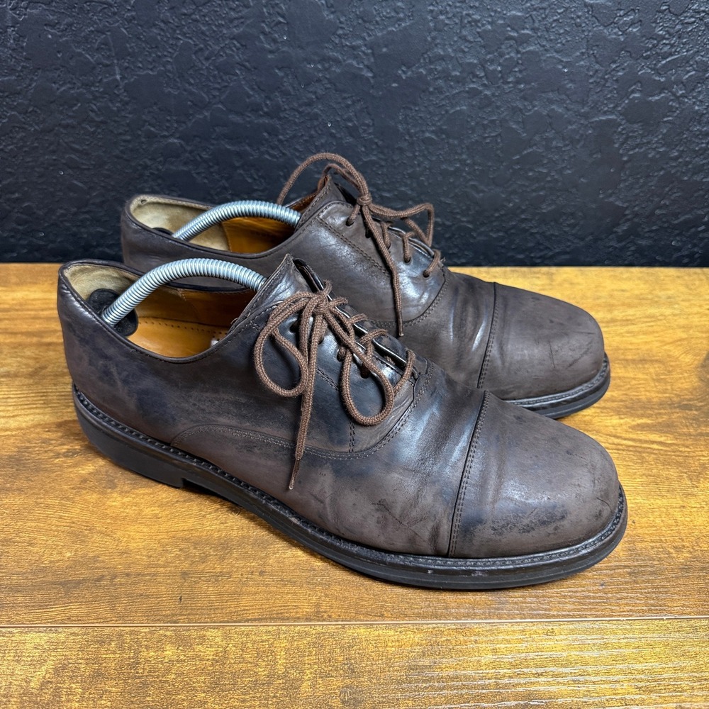 Cole Haan 06050 Brown Leather Vibram Cap Toe Oxford Mens 11 E Wide